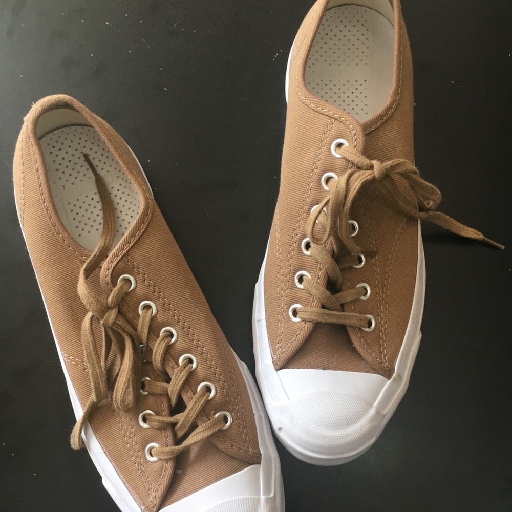 Jack Purcell tan sneakers